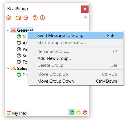 Windows 7 RealPopup LAN chat 12.0 full